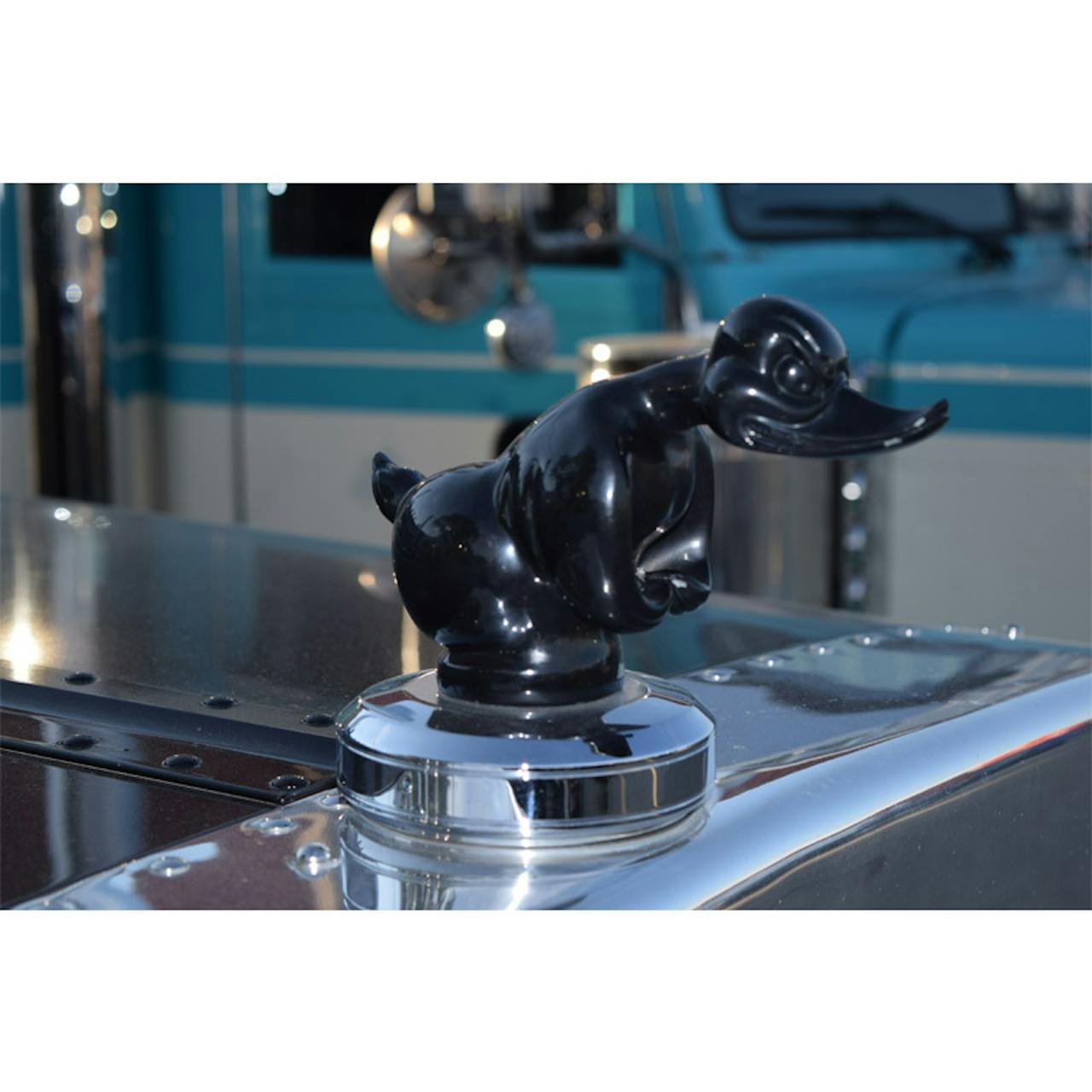 Angry Rubber Duck Hood Ornament Death Proof Gloss Black