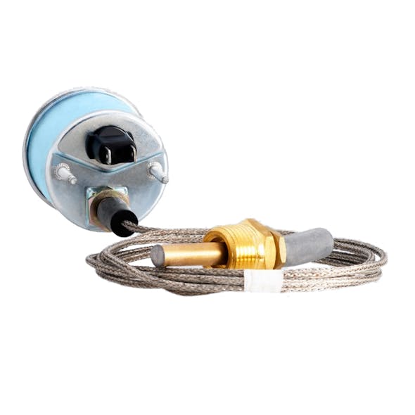 Semi Truck Mechanical Water Temperature Gauge With Capillary Series 1 Back