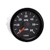 Semi Truck 2 1/16" Electrical Programmable Tachometer Gauge Vision Black 6000 RPM