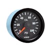 Semi Truck Mechanical Oil Pressure Gauge Vision Black 100 PSI