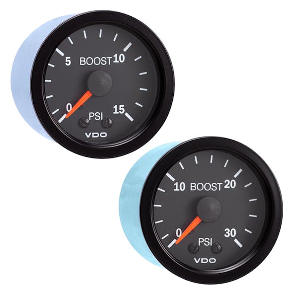 Semi Truck Mechanical Boost Gauge Vision Black