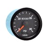 Semi Truck Mechanical Boost Gauge Vision Black 30 PSI
