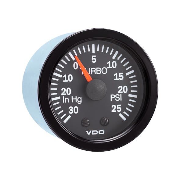 Semi Truck 30" Hg Mechanical Turbo Gauge 25 PSI Vision Black