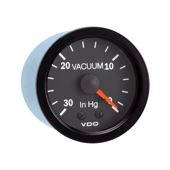 Semi Truck 30" Hg Mechanical Vacuum Gauge Vision Black