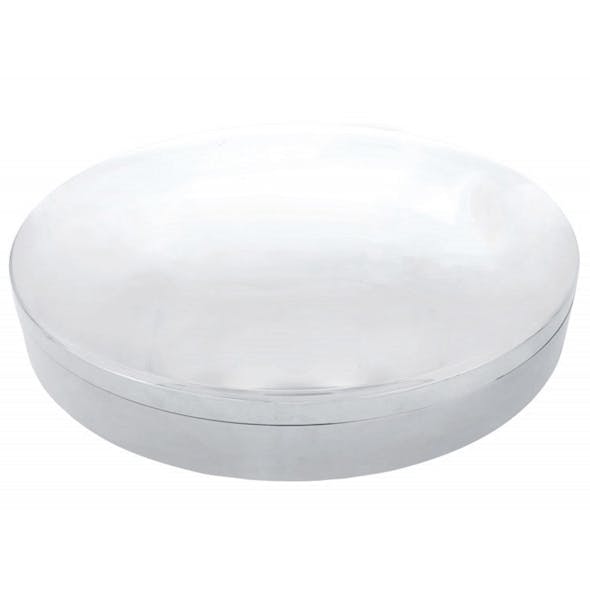 Chrome Moon Front Axle Cover Angle View