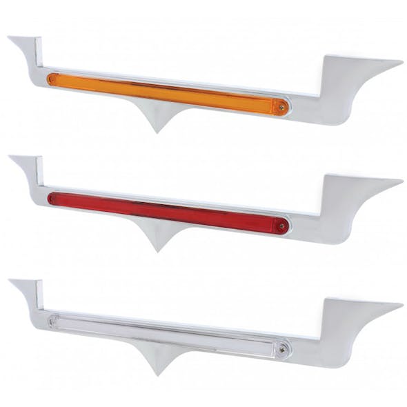 Chrome Kenworth Hood Emblem Light Tilted