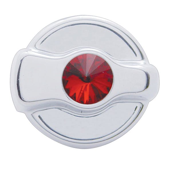 Peterbilt 2005 And Older Chrome AC Control Knob With Diamond - Red