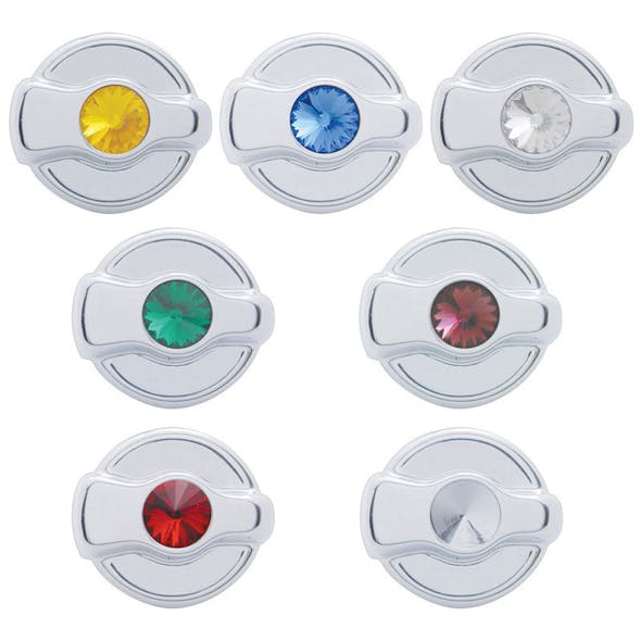 Peterbilt 2005 And Older Chrome AC Control Knob With Diamond - All Color Options