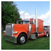 Peterbilt 365 388 389 Rolled End Square Bumper On Orange Truck