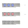 Mud Flap Hangers With Blue/Red Dual Revolution LED Lights 2 1/2" Bolt Spacing