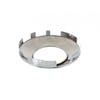 Universal Chrome Front Hub Cap With Hubometer Hole & 1" Lip Back View
