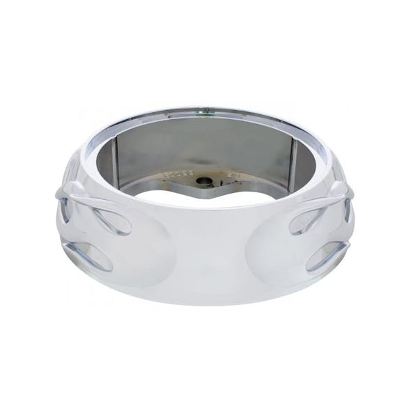 Chrome Flame Steering Wheel Horn Button Bezel Back