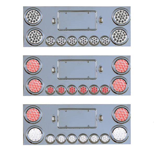 Rear Center Panel With Dual Revolution LED Lights And Red STT Lights