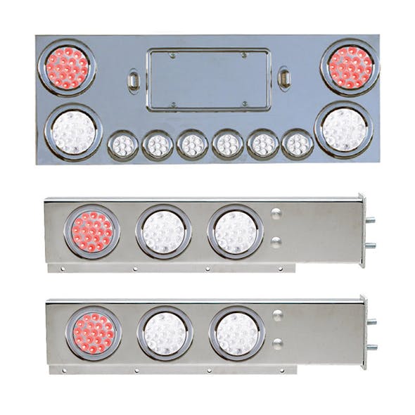 Rear Center Panel & Mud Flap Hanger With Dual Revolution LED Lights