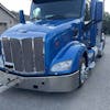 Peterbilt 579 Set Back Axle Bumper Front View On Blue Truck