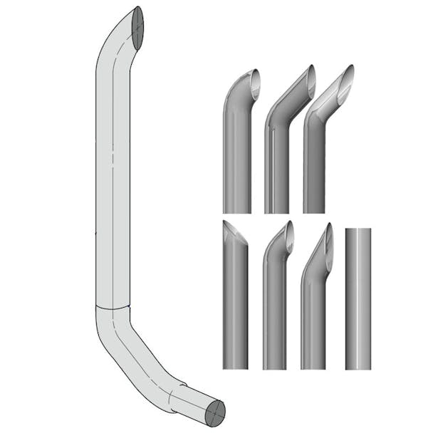 Kenworth W900 6" Lincoln Exhaust Stack Kit - default