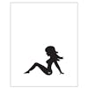 Trucker Mudflap Girl Logo Mud Flaps 24" x 30" (White; Left-Facing)