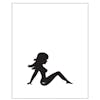 Trucker Mudflap Girl Logo Mud Flaps 24" x 30" (White; Right-Facing)