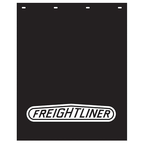 Polyguard Mud Flap Freightliner Logo 24" x 30" (Black w/ White)