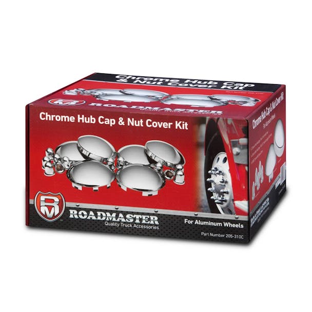 Complete Hub Cap Kit With Chrome Plastic Lug Nut Covers Thumbnail