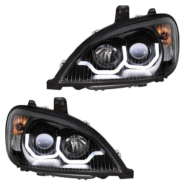 "Blackout" Freightliner Columbia Projection Headlight - Both