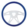 18" "Boss" Steering Wheel With Chrome Spokes Blue