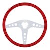 18" "GT" Steering Wheel With Chrome Spokes Red