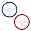 18" Color "Flame" Steering Wheel With Chrome Spokes