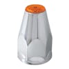 33mm Chrome Screw-On Lug Nut Cover With Color Reflector - Amber
