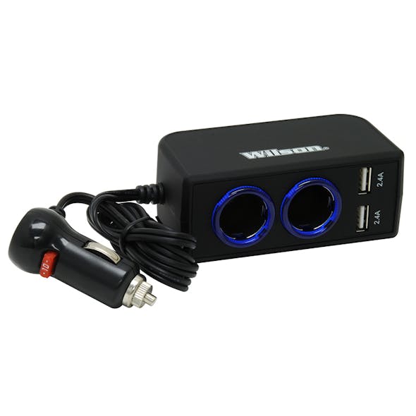 12-Volt Dual 2.4A USB Adapter With 3' Cord