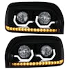 Freightliner Century Blackout Projection Headlight With LED Light Bar And Turn Signal - Both Sides