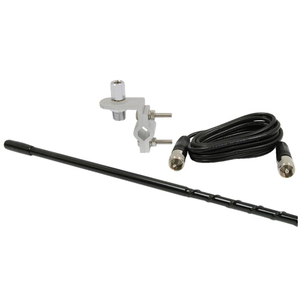RoadPro Standard Series Mirror Mount Fiberglass CB Antenna Kit 