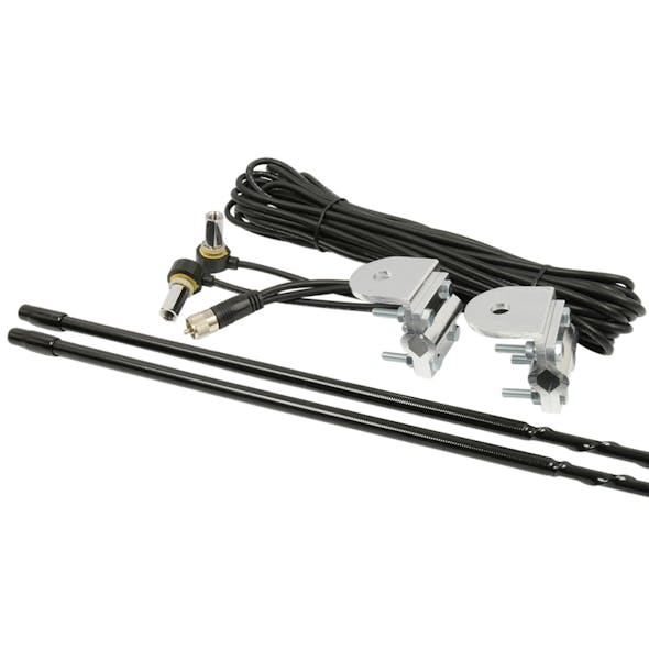 RoadPro 3' Platinum Series Dual Mirror Mount CB Antenna Kit