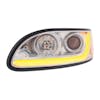 Peterbilt 386/387 Projector Headlight With LED Dual Function Light Bar - Driver Side