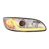 Peterbilt 386/387 Projector Headlight With LED Dual Function Light Bar - Passenger Angle View
