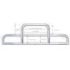 Kenworth T680 T700 Tuff Guard II Grill Guard Dimensions