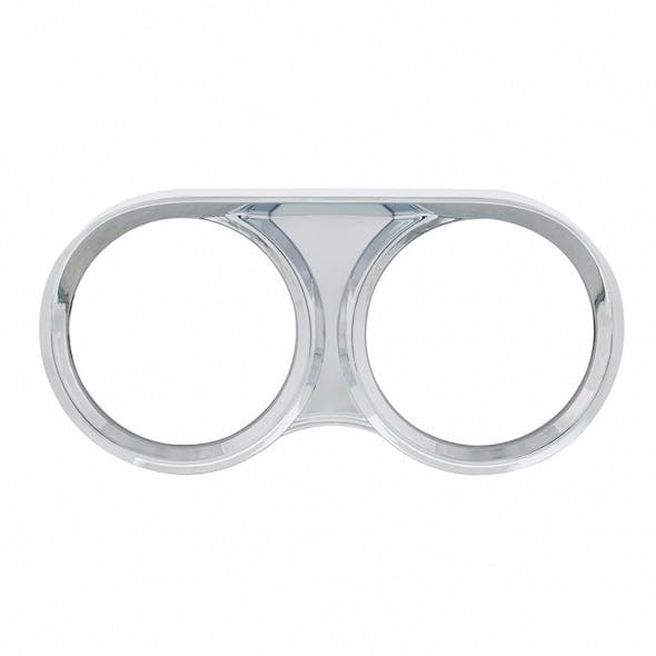 Freightliner Cascadia Dual Gauge Cover with Visor - Front View