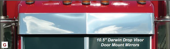 Peterbilt 10.5" Blind Mount Darwin Drop Visor