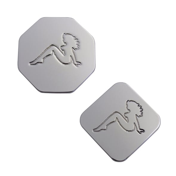 Engraved Mudflap Girl Logo Tractor Trailer Air Brake Knob