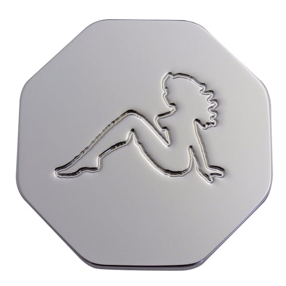 Engraved Mudflap Girl Logo Tractor Trailer Air Brake Knob (Octagon Shape)