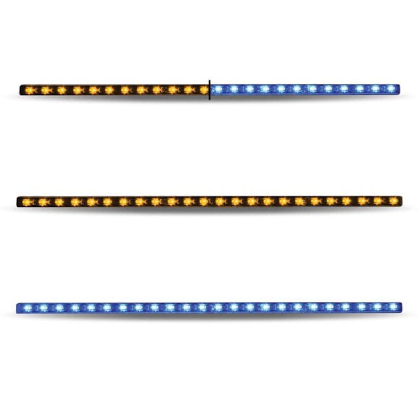 17" Dual Revolution Amber & Blue LED Marker Light Strip - Default