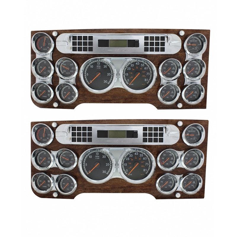 Freightliner Cascadia Chrome Gauge Cover Dash Kit Raney's Truck Parts