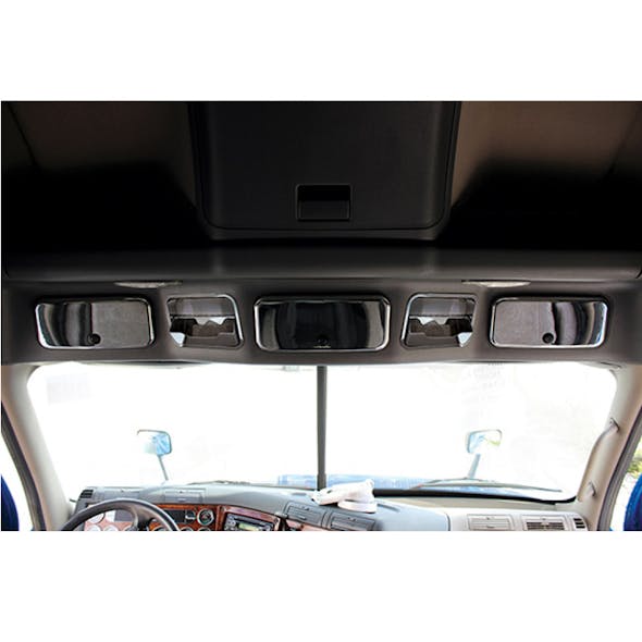 Chrome Freightliner Upper Center Trim With Storage Compartment