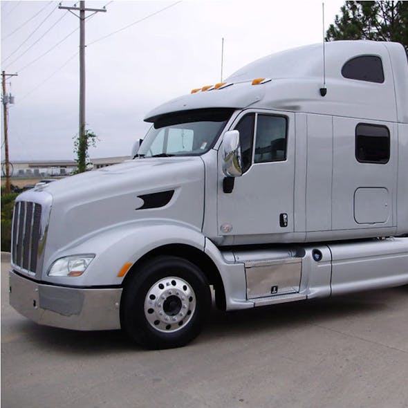 Peterbilt 587 Chrome Set Back Axle Bumper By Valley Chrome Side