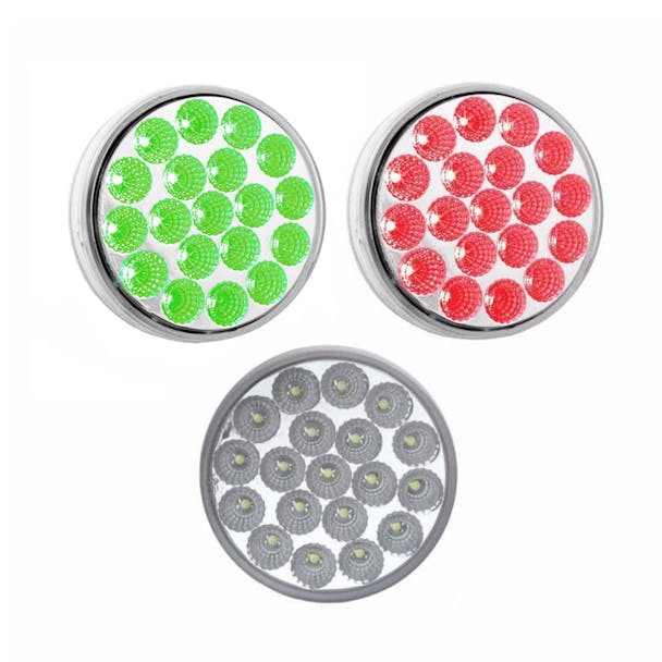 4'' Dual Green/Red Stop Turn & Tail LED