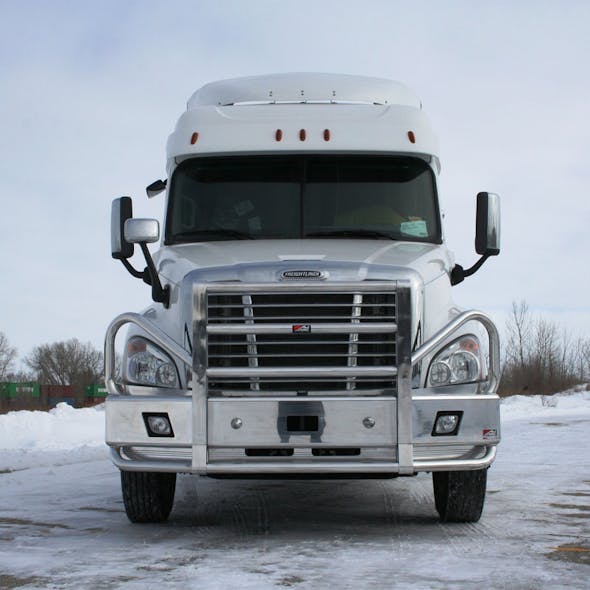 Freightliner Cascadia Ali Arc Curved Front Bumper Grille Guard