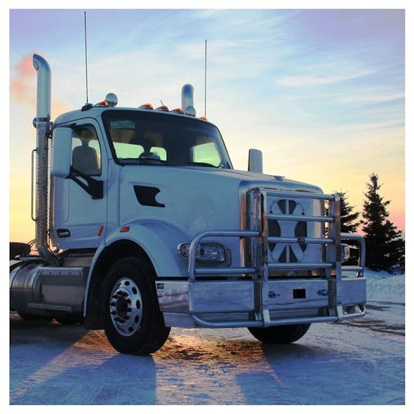 Peterbilt 567 SBA Ali Arc Curved Front Bumper Grille Guard