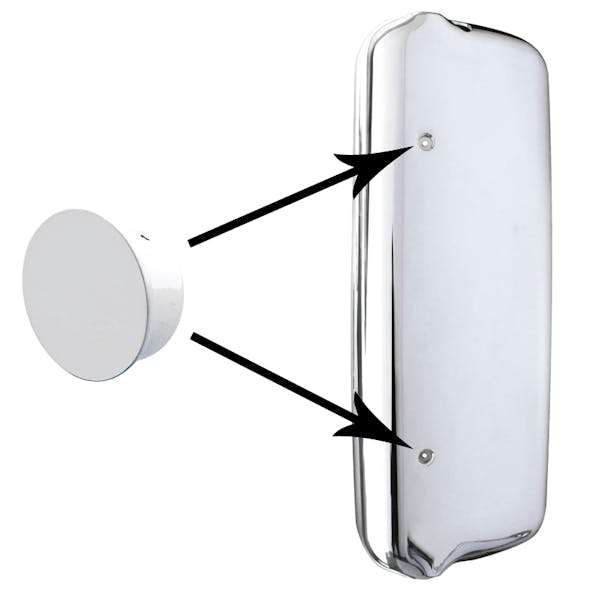 Chrome Freightliner Century & Columbia Mirror Cover Screw Plugs Installation