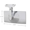 Universal Chrome Interior Rear View Mirror With Screw-On Mount - Rectangular Dimensions