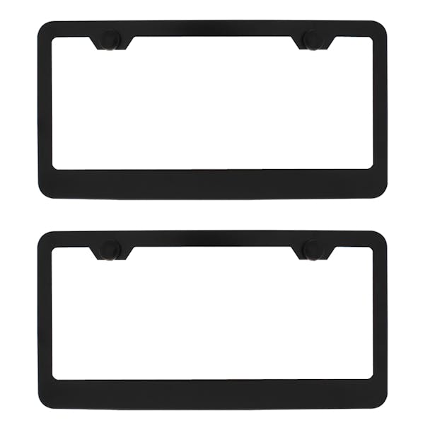 Dual Black Metal License Plate Frame Kit